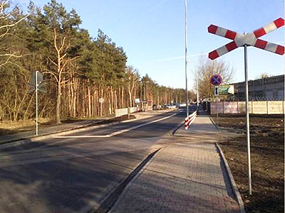 przejazd kolejowy jednotorowy