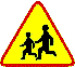 znak A-17 ostrzegaj�cy przed dzie�mi