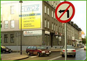 zakaz skrętu w lewo