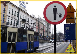 zakaz ruchu pieszych