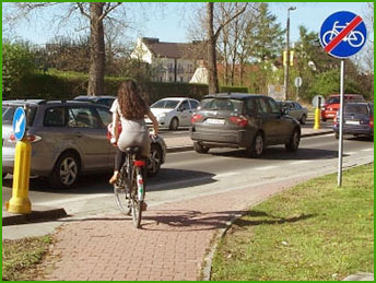 koniec ścieżki rowerowej