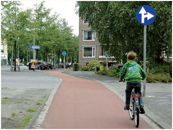 nakaz jazdy prosto lub w prawo