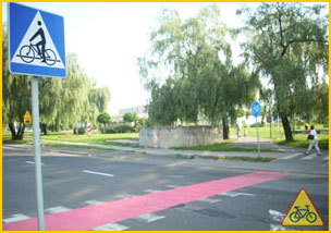 miejsce przejazdu dla rowerzystów