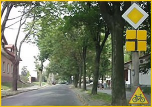 przebieg drogi głównej