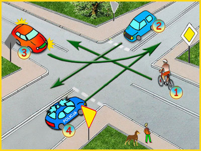 skrzyżowanie ze znakami