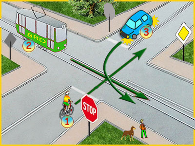 skrzyżowanie ze znakami STOP