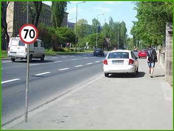 znak ograniczenia prędkości