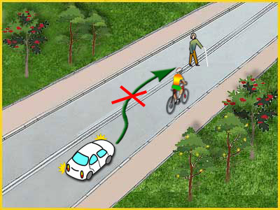 omijanie pojazdu który ustępuje pieszemu