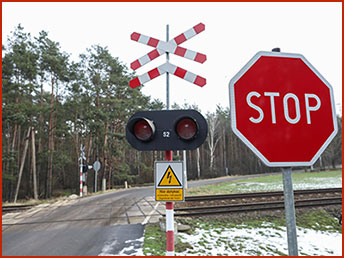 przejazd kolejowy jednotorowy