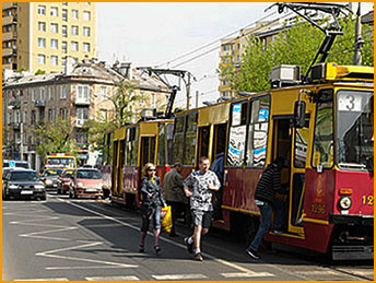 wyznaczony przystanek tramwajowy