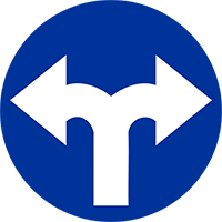 nakaz skrętu w prawo lub w lewo