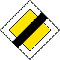 koniec drogi z pierwszeństwem