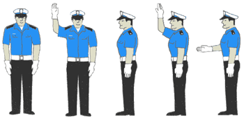 postawy kierującego ruchem